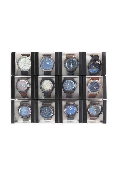 12pc Assorted Men's Casual Boxed Watches