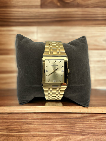 Men's Futuro Diamond-Accent Gold-Tone Stainless Steel Bracelet Watch