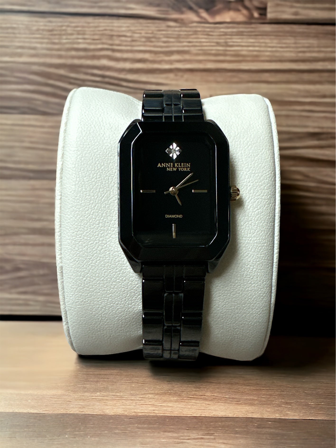 Anne Klein New York Diamond Dial Ceramic Bracelet Watch 12/7738